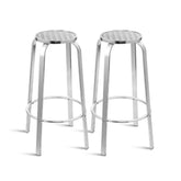 Gardeon Set of 2 Outdoor Bar Stools Patio Furniture Indoor Bistro Kitchen Aluminum - BSR